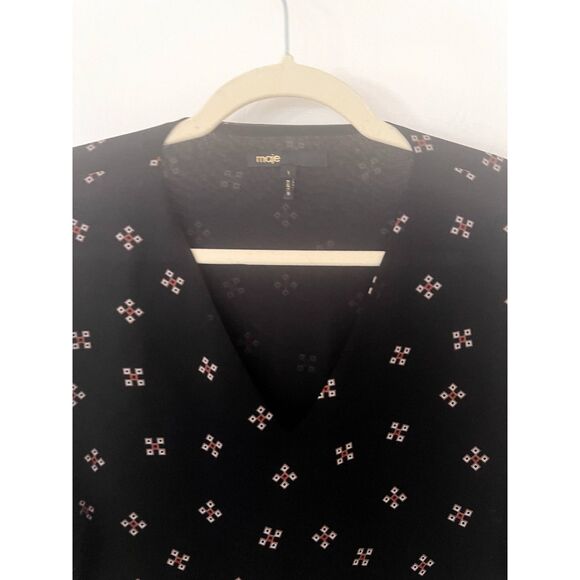 Womens Maje Leona Foulard Print Blouse Semi Sheer Boho Top US Small (1) - Picture 9 of 10